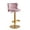 Pink, variant on LUXMOD Bar Stools Modern Adjustable BarStools in Velvet Fabric Counter Height Stools Back Bar Chairs 360° Swivel Stool