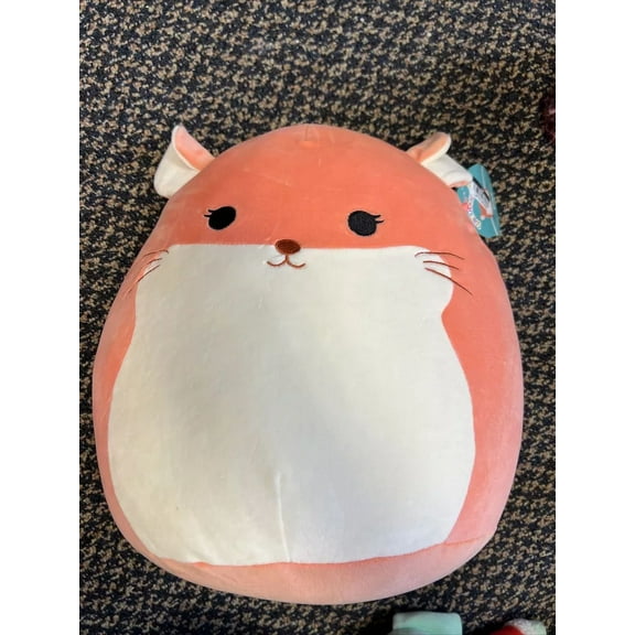 Squishmallows 8"Erica The Chinchilla Peach Orange Stuffed Animal Kellytoy NWT