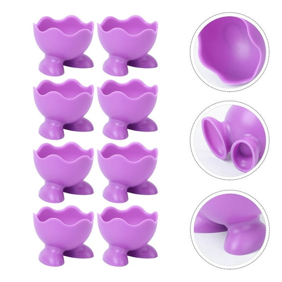 MLINS 8pcs Egg Boiler Silicone Egg Cup Egg Cooker Eggcup Kitchen Cooking Tool