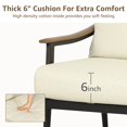 thumbnail image 4 of NATURAL EXPRESSIONS Patio Sofa Outdoor Furniture Metal Chair with Wicker Backrest & 6 Inches Cushion for Indoor, Front Porch, Deck, Balcony, Backyard, Sunroom, 73.35"(L) x 29.75"(W) x 33.86"(H)., 4 of 9