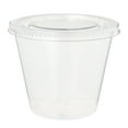 Great Value Disposable Plastic Snack Cups with Lids, Clear, 5.5 oz, 25