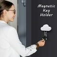 thumbnail image 3 of Magnetic Key Holder, ABS + Magnet Cloud Shape Novelty Cute Home Decorations to Securely Hang Multiple Keys and Keychain Perfect for Installation in Hallways Kitchens or Bedrooms, White, 3 of 7