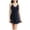 Navy, variant on Women's Satin Nightgown V-Neck Lace Sleepwear Soft for Women Spaghetti Straps Short Slip Nightdress