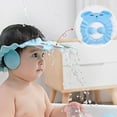 thumbnail image 3 of 2 Pcs Bonnet de Douche pour Bébé Ajustable Visière de Bain Protection Sûre-Rose+bleu, 3 of 5