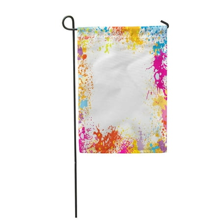 KDAGR Colorful Made of Paint Stains The Extends Outside Clipping Garden Flag Decorative Flag House Banner 12x18 (Best Way To Paint Outside Of House)