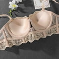 thumbnail image 4 of Sopiago Women's Full Coverage Bras Unlined Lace Sexy Plus Size Womans Bra Beige,L, 4 of 7