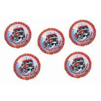 Unique Industries 21461 Fast Fire Engine Birthday Foil Balloon Packaged Pack of 5