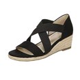 thumbnail image 2 of Sandalias con hebilla y correa elástica con plataforma de cuerda de cáñamo con tacón de cuña para mujer Wmkox8yii sa2224, 2 of 3
