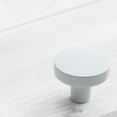 thumbnail image 2 of Dusknt Simple Wardrobe Door Handle White, Doorstop,Cabinet Knobs Round Knobs for Cabinets and Dressers Single Hole Alloy Modern 1.22In Diameter 0.83In Height, 2 of 9