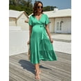 thumbnail image 5 of Yesfashion Maternity Women's Short Sleeve V Neck Casual Dress Baby Shower Party Maternity Dress, 5 of 6