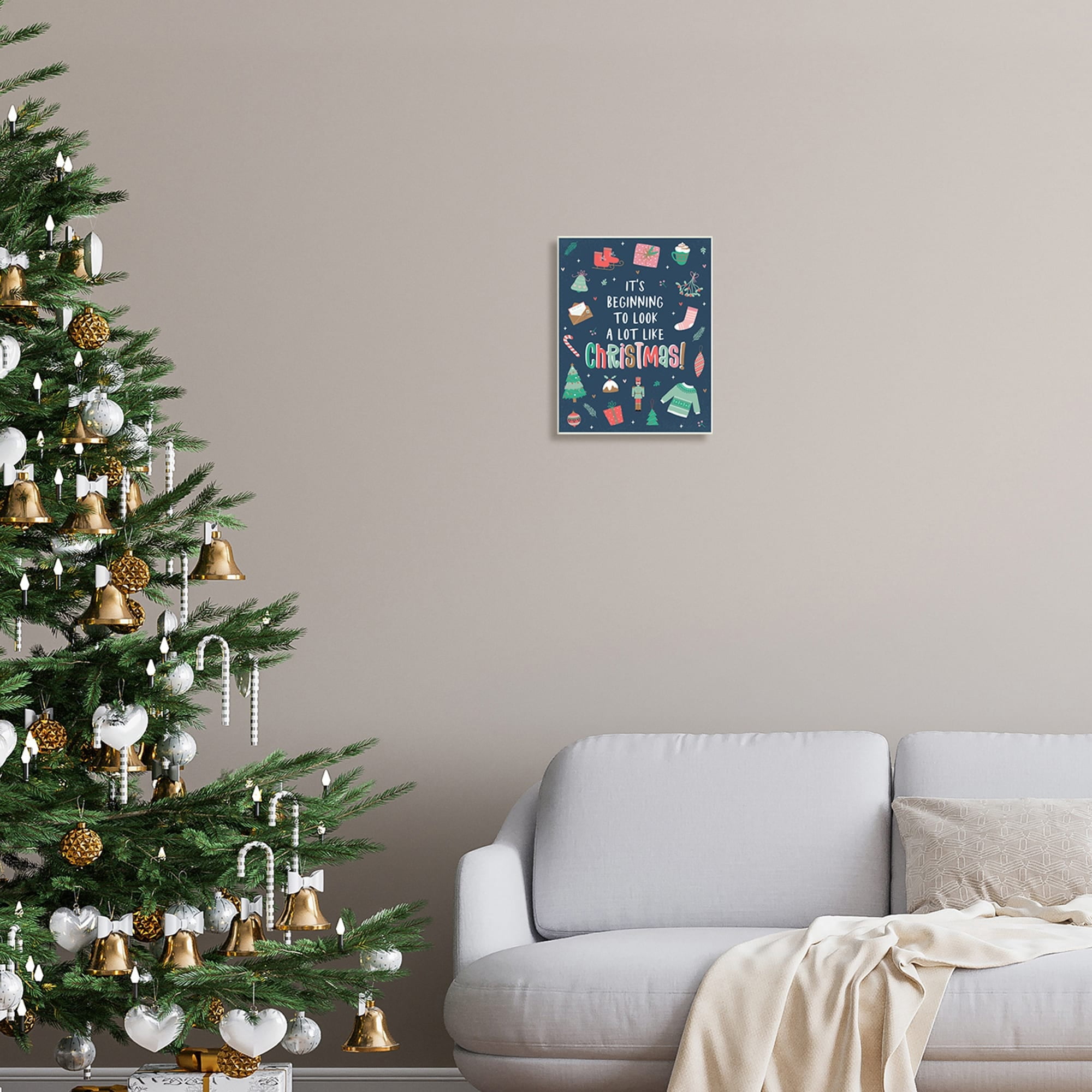 Beginning To Look Like Christmas Varied Festive Details Inspirational Graphic Art Unframed Art Print Wall Art