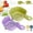 Green+Purple, variant on Kitchen Dual-Layer Draining Basket with Handle,Heavy-Duty Thickened Double Layer Fruit & Veggie Washer with Star-Shaped Holes,Secure Lock & Hanging Hook,Ideal Mini Colander for Berries,Tomatoes