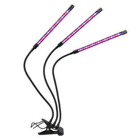 

30W 60Leds Grow Light With Blue Red Light Bulbs 3/9/12H Timer 9 Brightness Leves For Indoor Plant Seedlings Sunlike Full Spectrum Adjustable Gooseneck Plant Growing Lamps