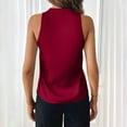 thumbnail image 5 of Ktyne Shirt for Under Blazer Women Professional Sleeveless Blouses V Neck Vest Shirt Trendy Summer Work Tops Wine S, 5 of 7