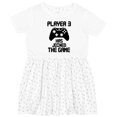 thumbnail image 3 of Inktastic Player 3 Has Joined the Game Girls Toddler Dress, 3 of 5