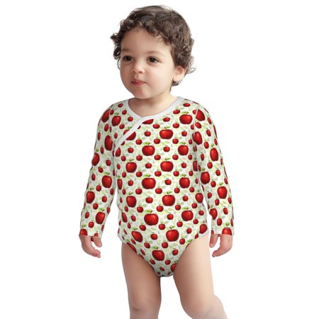 

Haiem Fruit Apples Printed Unisex-Baby Long Sleeve Onesies Bodysuits Unisex Babies Snap-Up Rompers-3 Months