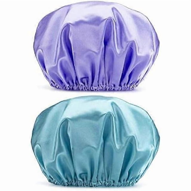 2-Pack Shower Cap Bath Cap Waterproof Shower Cap, shower cap, bath cap, hair cap