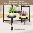thumbnail image 4 of LASZOLA 6 Tiered Folding Plant Stand Indoor for Multiple Large Planter, Tall Heavy Duty Adjustable Rack with Rust Proof Plastic Shelving, Sturdy Vertical Tree, 4 of 7
