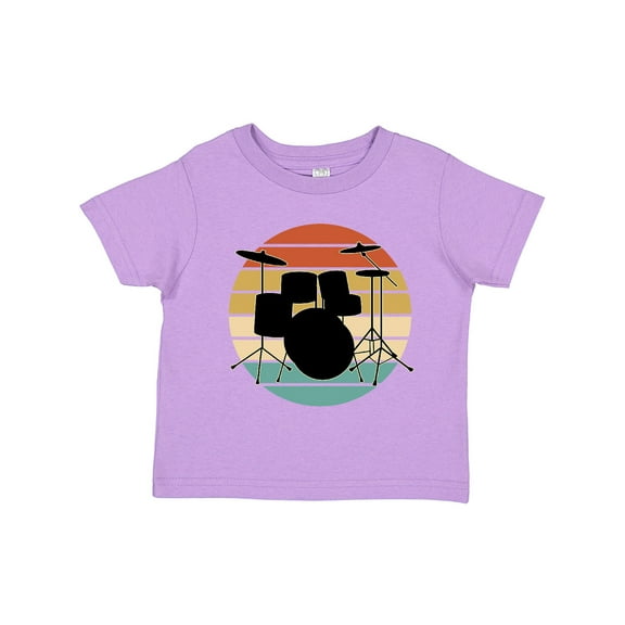Inktastic Drum Set Retro Drummer Sunset Boys or Girls Toddler T-Shirt