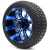 12" GTW Tempest SS Blue/Black Wheels | Cruz Golf Cart Tires Combo (Set of 4)