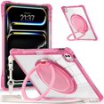 thumbnail image 1 of For iPad Pro 13 (2024) Case with Shoulder Strap Kickstand PC TPU Acrylic Tablet Cover - Rose, 1 of 5