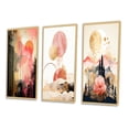 thumbnail image 3 of Designart "Pastel and Gold Boho Chic Serenity II" Modern Geometric Framed Wall Art Set Of 3 - Pink Abstract Frame Gallery Wall Set For Home Decor, 3 of 6