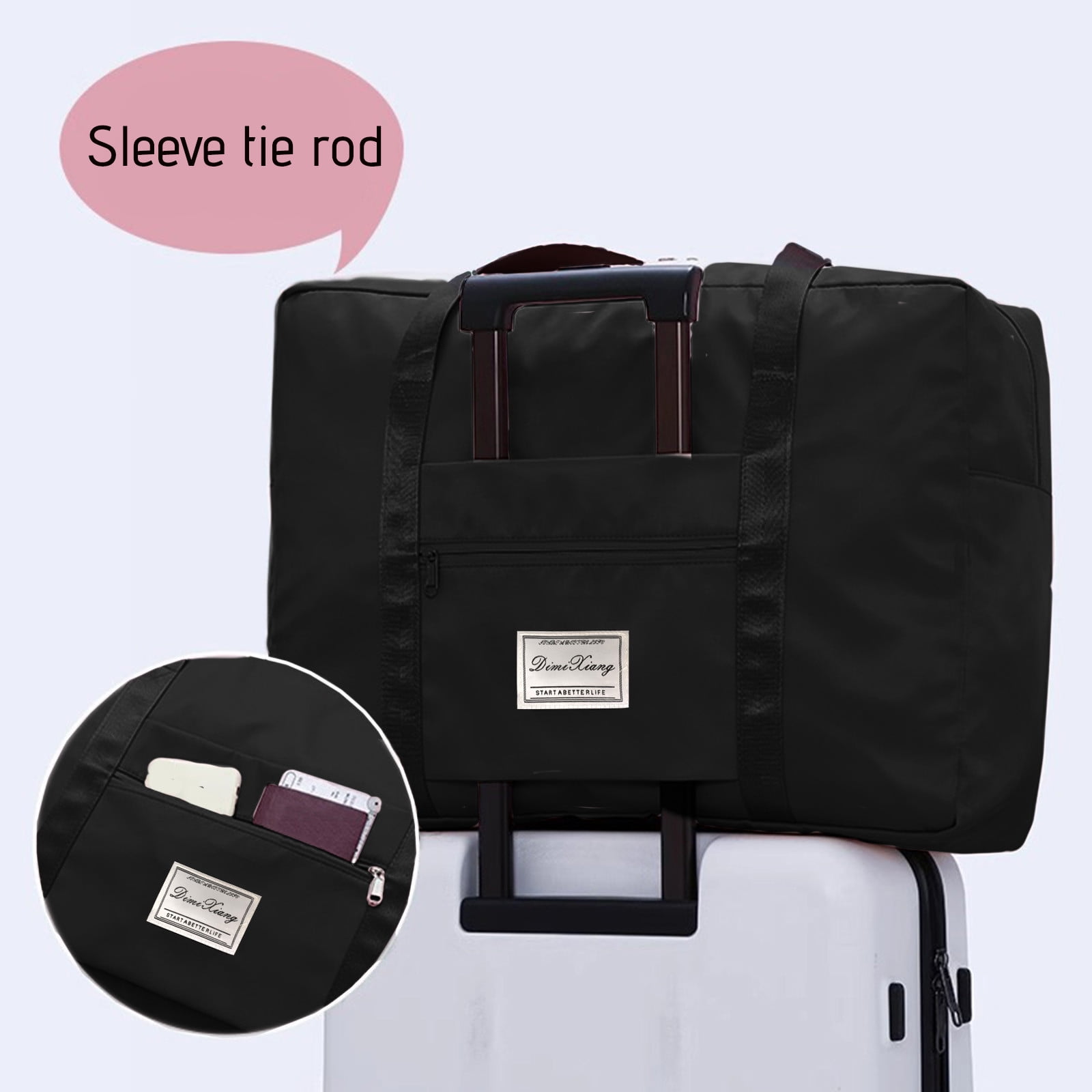 Cadorn Durable Nylon Large Travel Bag Spacious Lightweight with Inner Compartment for Work Beach Camping Hiking and Weekend Getaways