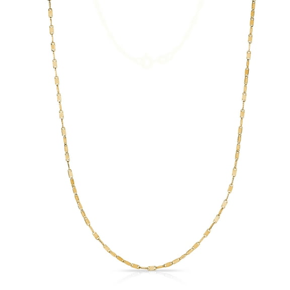 10k Fine Gold Mirror Chain Necklace (1.5 mm)