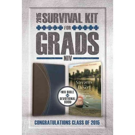 Survival Kit for Grads 2015: New International Version Bible with Brown & Blue Italian Duo-Tone Cover, With Devotional Book Streams in the Desert