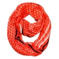 thumbnail image 1 of Peach Couture Chic Polka Dot And Chevron Sheer Infinity Loop Scarf, 1 of 1
