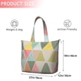 thumbnail image 4 of Multi Color Triangle Checkered Pattern Travel Tote Bags for Women Carry On,Large Weekender Bags for Women Travel,Multi Functional Duffle Bag for Work,Shopping,Sports, 4 of 5