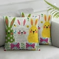 thumbnail image 2 of COMIO  Easter Pillow Cover Polka Dots Colorful Bunnies Chick Decorations Holiday Farmhouse Decorative Spring Pillow Case for Home Sofa Couch &nbsp;2pc, 2 of 6