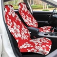 thumbnail image 5 of Red with White Hibiscus Hawaiian Flower Pattern (2) Set of 2 Car Seat Covers Seat for Carseats Front Seat Auto Car Interior Accessories Universal 2 Piece, 5 of 6