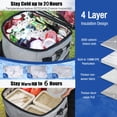 thumbnail image 3 of Collapsible Large Rolling Cooler 60-Can/40L,3-in-1 Insulated Soft Cooler Bag,Adjustable Wheels&Handle, Rolling Cooler Cart for Beach Camping Travel Outdoor Hot Takeout Orders, 3 of 8