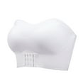 thumbnail image 5 of CFLVAEK Womens Strapless Bra Plus Size Front Closure Seamless Bralettes Lightly Wirefree Everyday Bras Comfort Supportive Vest Type Bras White XXXXL, 5 of 6