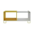 thumbnail image 3 of Manhattan Comfort Boden 17.52" End Table with 2 Shelves in White and Yellow (97AMC128), 3 of 5