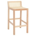 thumbnail image 5 of SAFAVIEH Saito Square Low Back Counter Stool, Natural/Natural, 5 of 13