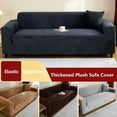 thumbnail image 5 of Thickened Plush Sofa Cover For Living Room Solid Color Elastic Sofa Slipcovers Tight Wrap Alllusive Non Slip Sofa Towel, 5 of 7