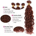 thumbnail image 3 of Hair Bundles HuxoWax Color #33, marrón rojizo, ondulado, 60 cm, 3 of 5