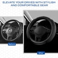 thumbnail image 5 of Skechers Steering Wheel Cover with Memory Foam, Breathable Non-Slip, Universal Fit 14.5"-15" Car Accessories Black, 5 of 7
