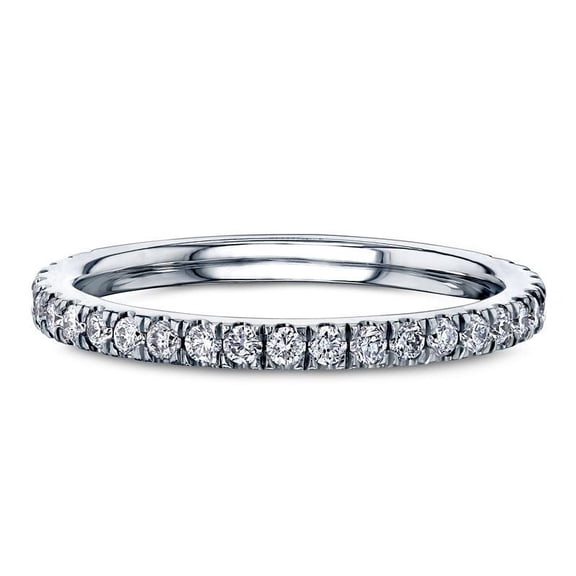 Kobelli 14k Gold 2/5 CT Scalloped Pave Lab Grown Diamond Band DEF/VS