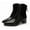 Black, variant on Women's Chunky Heel Ankle Boots - Pointed Toe Zipper Booties for Fall Winter, Office, Date Night & Travel