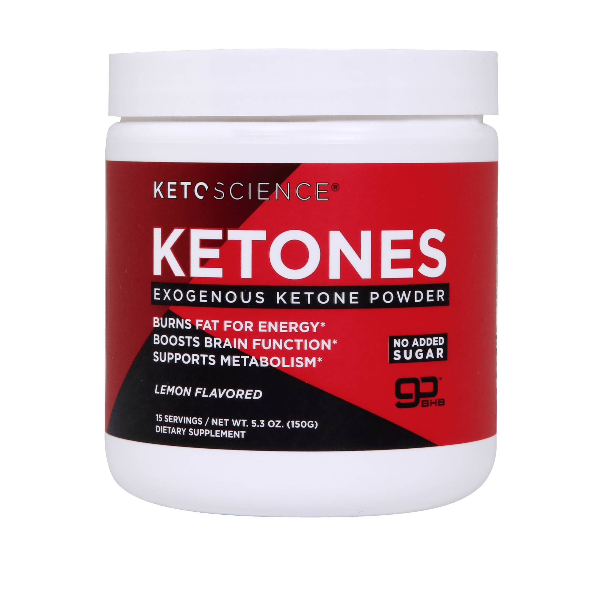 Keto Science Real Ketones Ketogenic Drink Mix Powder, Lemon, 5.3 Oz, 15 Servings