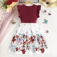thumbnail image 4 of Taybagh Girls Dresses Summer Ruffles Sleeveless Dress Floral Prints Bow Fashion Ribbed Clothes, 4 of 8