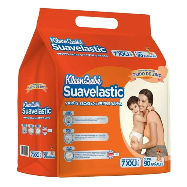 Pañales Para Bebe Suavelastic Etapa 7 Xxj 90 Pzs 16 a 24 Kg