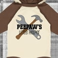 thumbnail image 4 of Inktastic Peepaw Grandpa's Little Helper Boys Long Sleeve Baby Bodysuit, 4 of 5