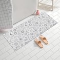 thumbnail image 2 of White Sun Moon Cloud Planet Star Pattern Bathroom Rugs Mat,Non Slip Microfiber Bathroom Rug,Rubber Backing,Soft Bathroom Mats for Bathroom Floor,Tub and Shower,60x24in(150x60cm), 2 of 5