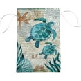thumbnail image 2 of Sea Turtle Vintage Double Sided House Flag 28 x 40 inch Marine Theme Decorative Yard Flag for Outdoor, 2 of 5