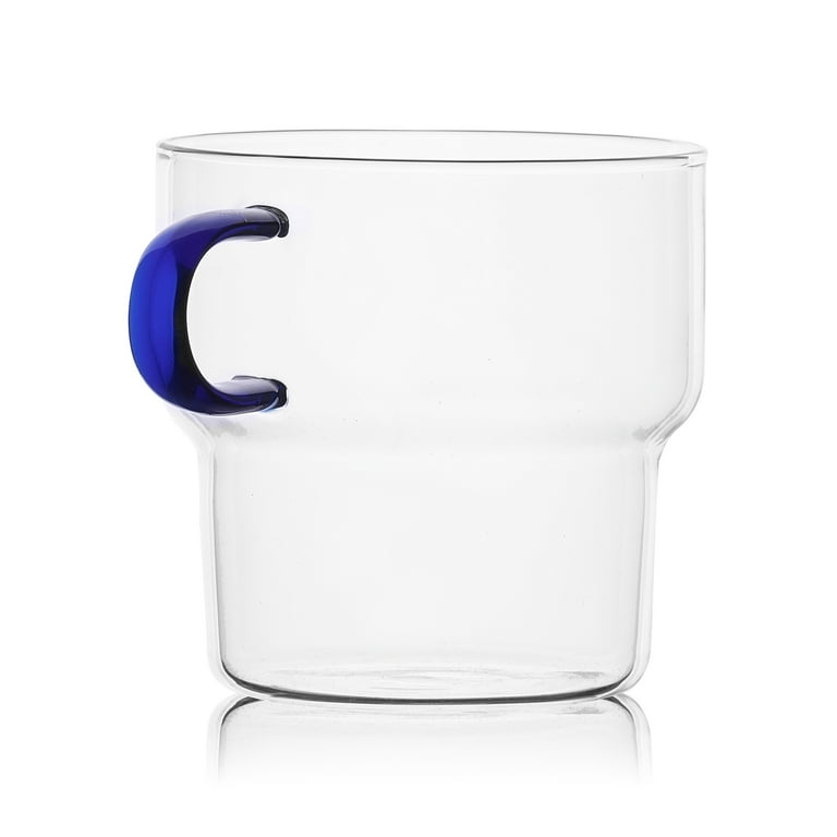 Set Of 4 JUMBO Large Glass Coffee Cup Cappuccino 475ml Capacity Clear Glass  Mug