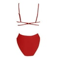thumbnail image 5 of RUTAYY Women's One Piece Swimsuits Solid Color High Waisted Backless Resort Bodysuits Versatile Travel Swimwear, 5 of 7